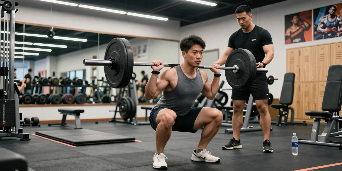 Anabolika Shop: Bodybuilder im Fitnessstudio bei intensivem Training mit Langhantel