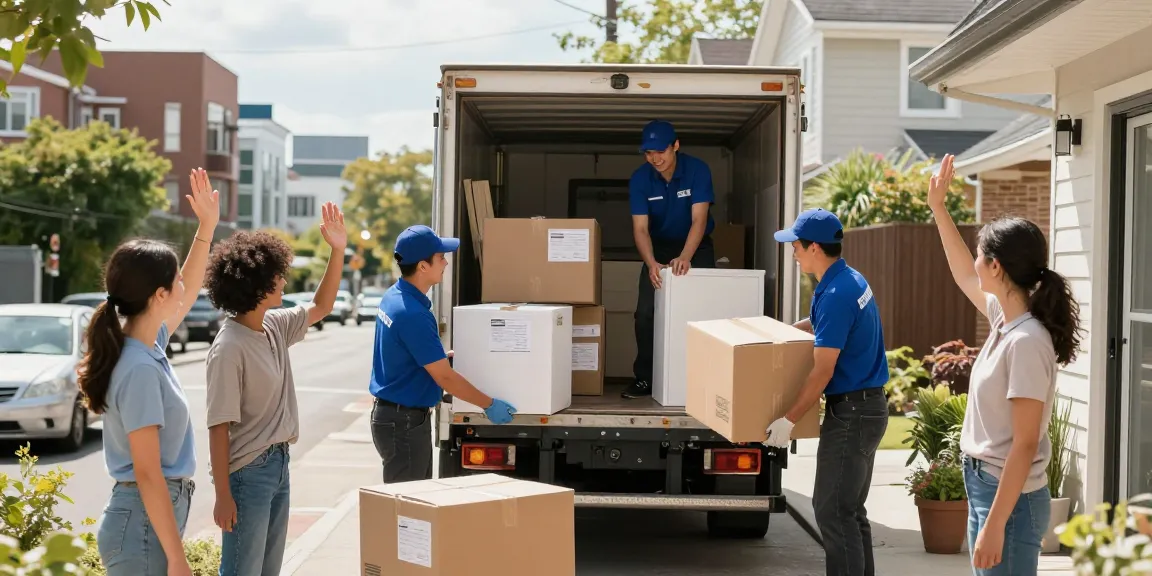 Umzugsunternehmen Ludwigshafen packt Möbel in einen Umzugswagen, zeigt professionelle Umzugsorganisation.