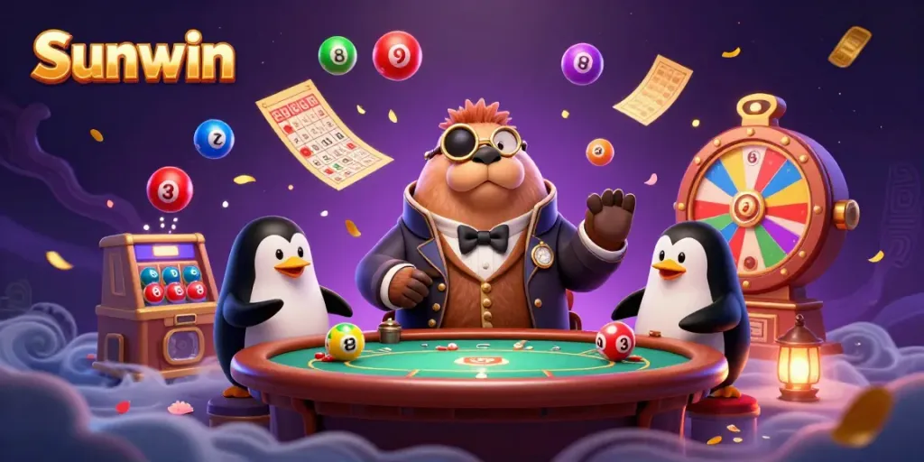 Experience the vibrant energy of Sunwin’s underwater casino with dynamic characters and game elements.