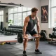 Anabolika kaufen für Muskelaufbau: Bodybuilder bei intensivem Training im modernen Fitnessstudio mit Gewichten und motivierender Atmosphäre.