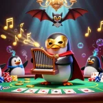 Experience game bài sunwin with engaging characters in a vibrant 3D casino scene displaying poker elements.